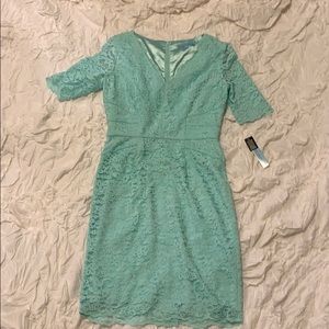 Antonio Melani NWT Teal Lace Overlay Dress